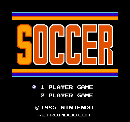 サッカー(SOCCER)のタイトル画面/ゲームのキャプチャ画像1 ─ pidlio.com