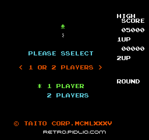スペースインベーダー(Space Invaders)のタイトル画面/ゲームのキャプチャ画像1 ─ pidlio.com