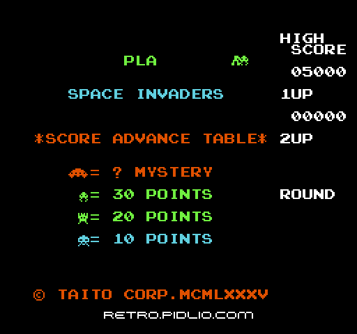 スペースインベーダー(Space Invaders):キャプチャ画像2 ─ pidlio.com