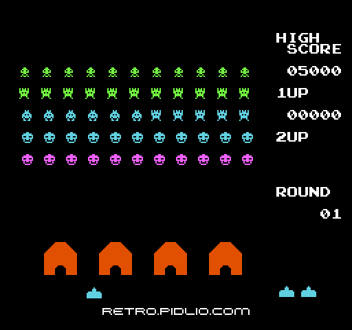 スペースインベーダー(Space Invaders):キャプチャ画像3 ─ pidlio.com