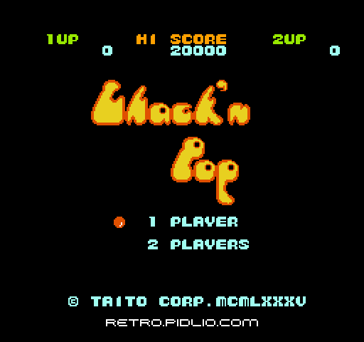 ちゃっくんぽっぷのタイトル画面/ゲームのキャプチャ画像1 ─ pidlio.com