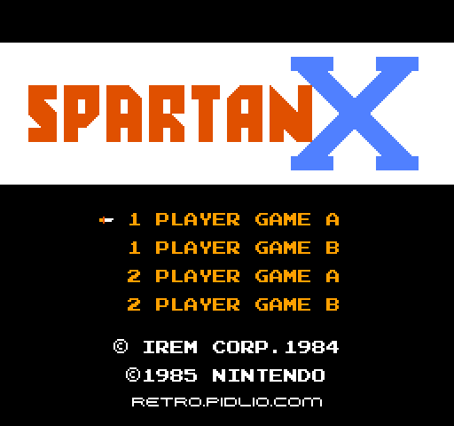 スパルタンXのタイトル画面/ゲームのキャプチャ画像1 ─ pidlio.com
