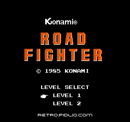 ロードファイターのタイトル画面／ゲームのキャプチャ画像1 ─ pidlio.com