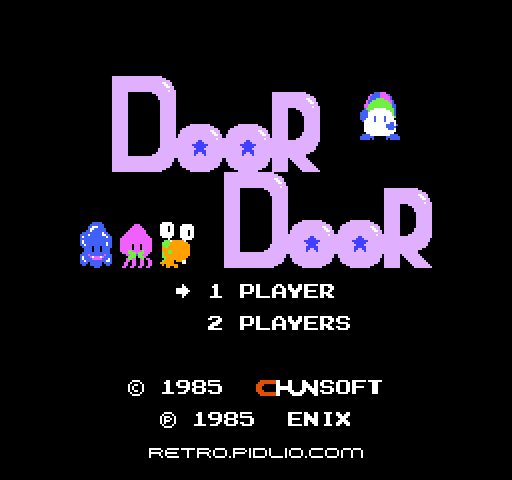 ドアドア（Door Door）のタイトル画面／ゲームのキャプチャ画像1 ─ pidlio.com