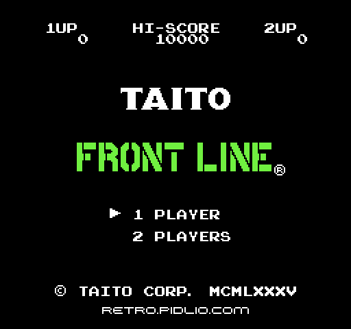 フロントライン（FRONT LINE）のタイトル画面／ゲームのキャプチャ画像1 ─ pidlio.com