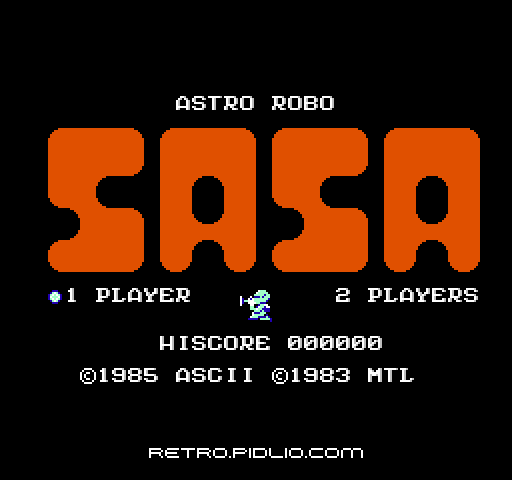 アストロロボSASAのタイトル画面／ゲームのキャプチャ画像1 ─ pidlio.com