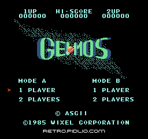 ゲイモス(GEIMOS)のタイトル画面/ゲームのキャプチャ画像1 ─ pidlio.com