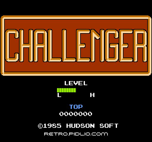 チャレンジャー(Challenger)のタイトル画面/ゲームのキャプチャ画像1 ─ pidlio.com