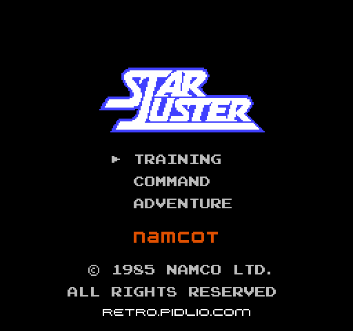 スターラスター（STAR LUSTER）のタイトル画面／ゲームのキャプチャ画像1 ─ pidlio.com