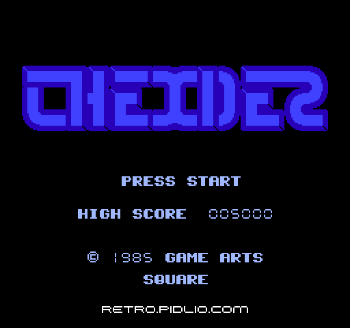 テグザー（THEXDER）のタイトル画面／ゲームのキャプチャ画像1 ─ pidlio.com