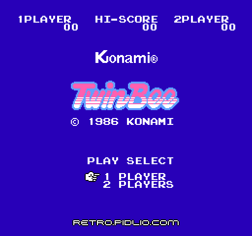 ツインビー(TwinBee)のタイトル画面/ゲームのキャプチャ画像1 ─ pidlio.com