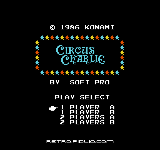サーカスチャーリーのタイトル画面/ゲームのキャプチャ画像1 ─ pidlio.com
