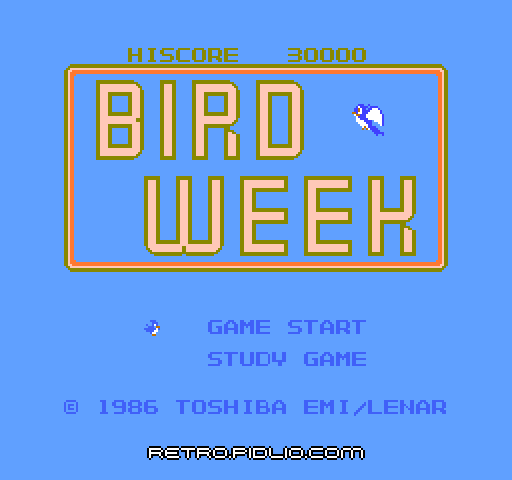 バード・ウィークのタイトル画面／ゲームのキャプチャ画像1 ─ pidlio.com
