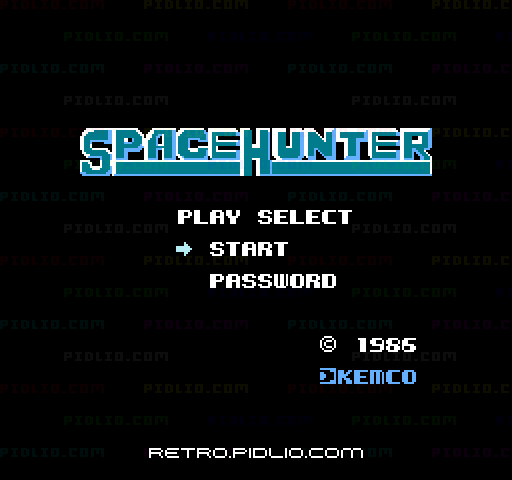 スペースハンターのタイトル画面/ゲームのキャプチャ画像1 ─ pidlio.com