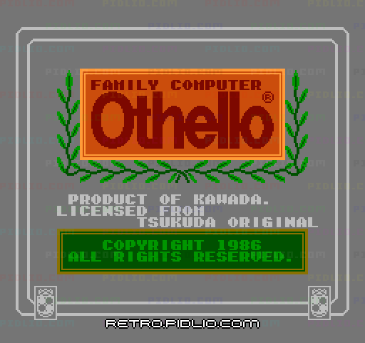 オセロ（Othello）のタイトル画面／ゲームのキャプチャ画像1 ─ pidlio.com