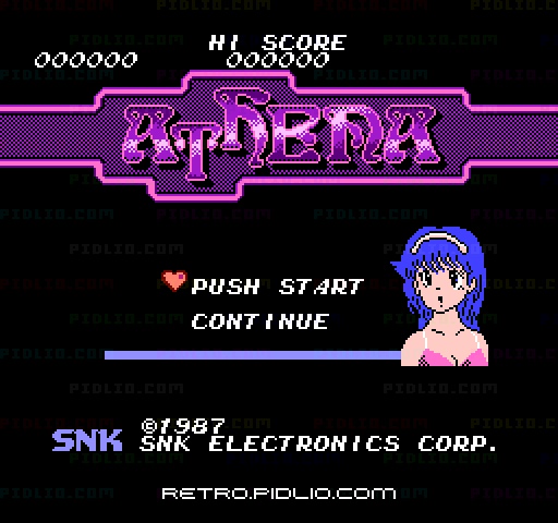 アテナ（ATHENA）のタイトル画面／ゲームのキャプチャ画像1 ─ pidlio.com