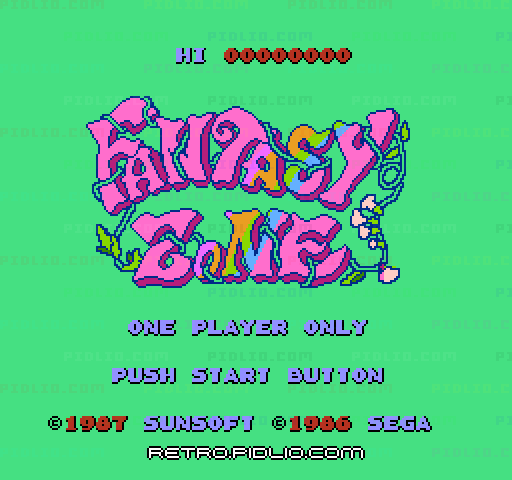 ファンタジーゾーンのタイトル画面/ゲームのキャプチャ画像1 ─ pidlio.com