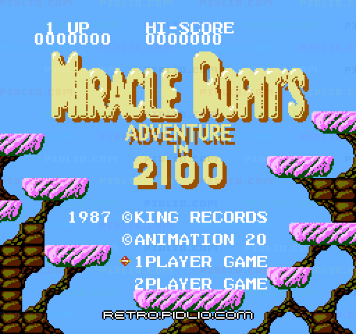 ミラクルロピット 〜2100年の大冒険〜のタイトル画面/ゲームのキャプチャ画像1 ─ pidlio.com