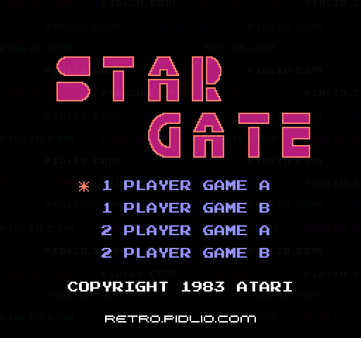 スター・ゲイトのタイトル画面／ゲームのキャプチャ画像1 ─ pidlio.com