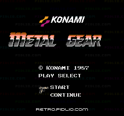 メタルギア（METAL GEAR）のタイトル画面／ゲームのキャプチャ画像1 ─ pidlio.com