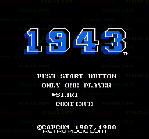 1943のタイトル画面/ゲームのキャプチャ画像1 ─ pidlio.com