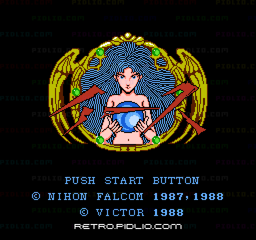 イース（Ys I）のタイトル画面／ゲームのキャプチャ画像1 ─ pidlio.com