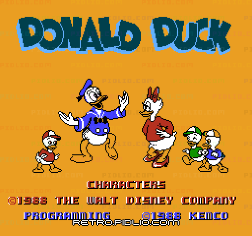 ドナルドダックのタイトル画面／ゲームのキャプチャ画像1 ─ pidlio.com
