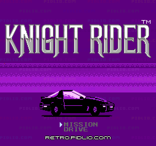 ナイトライダーのタイトル画面／ゲームのキャプチャ画像1 ─ pidlio.com