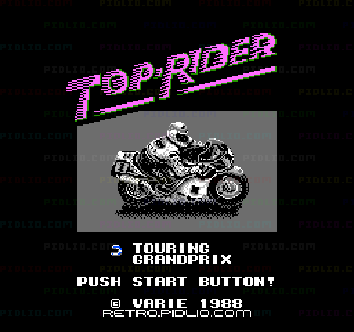 トップライダーのタイトル画面／ゲームのキャプチャ画像1 ─ pidlio.com