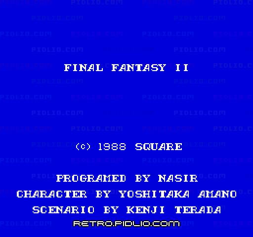 ファイナルファンタジーIIのタイトル画面／ゲームのキャプチャ画像1 ─ pidlio.com
