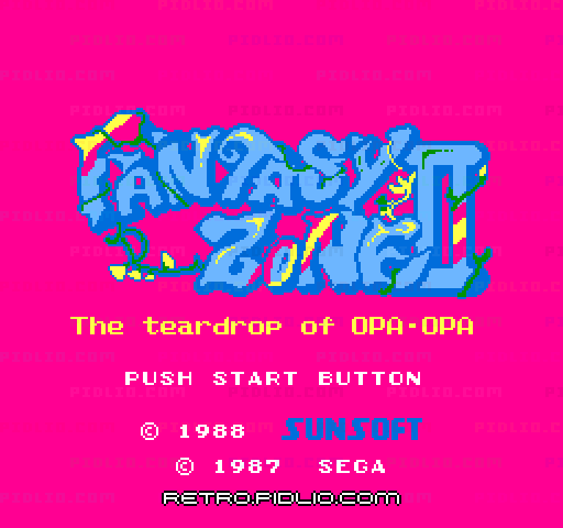 ファンタジーゾーンII オパオパの涙のタイトル画面／ゲームのキャプチャ画像1 ─ pidlio.com