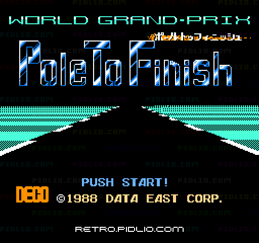 ワールドグランプリ POLE TO FINISHのタイトル画面／ゲームのキャプチャ画像1 ─ pidlio.com
