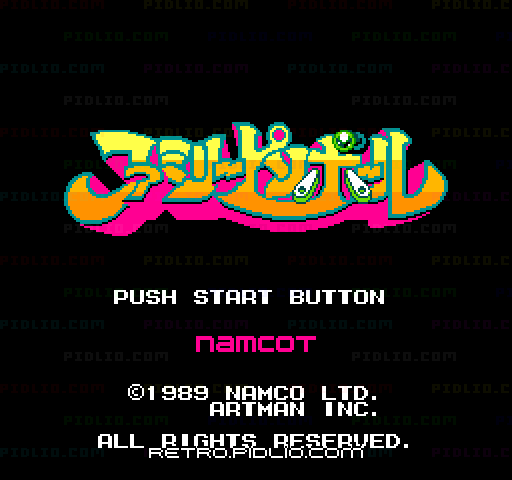 ファミリーピンボールのタイトル画面／ゲームのキャプチャ画像1 ─ pidlio.com