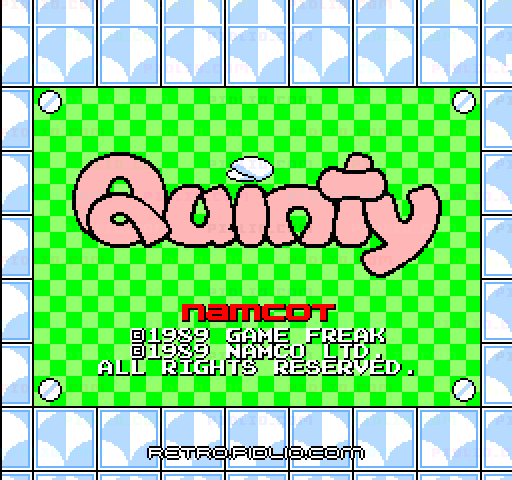 クインティ（Quinty）のタイトル画面／ゲームのキャプチャ画像1 ─ pidlio.com