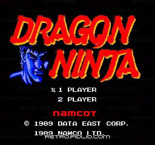 ドラゴンニンジャのタイトル画面／ゲームのキャプチャ画像1 ─ pidlio.com