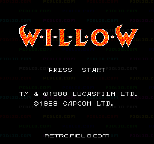 ウィロー（WILLOW）のタイトル画面／ゲームのキャプチャ画像1 ─ pidlio.com