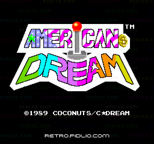 アメリカンドリームのタイトル画面／ゲームのキャプチャ画像1 ─ pidlio.com