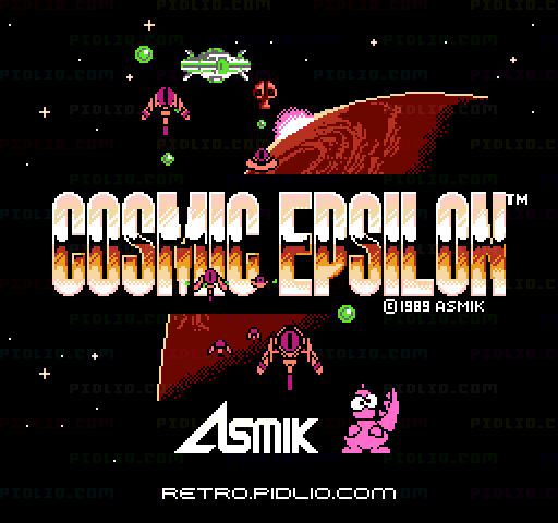 コズミックイプシロンのタイトル画面／ゲームのキャプチャ画像1 ─ pidlio.com