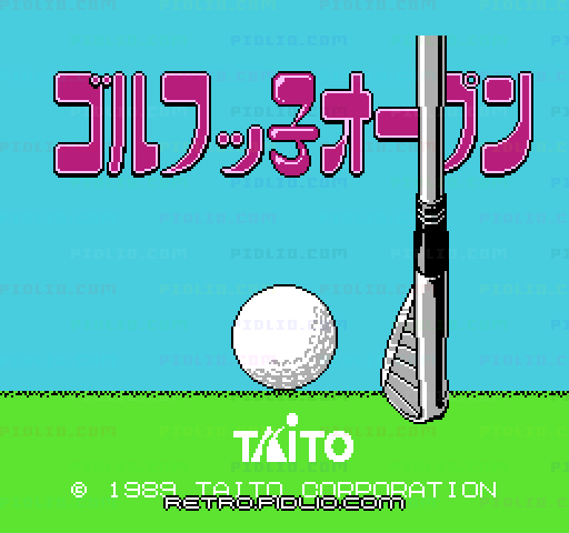 ゴルフッ子オープンのタイトル画面／ゲームのキャプチャ画像1 ─ pidlio.com