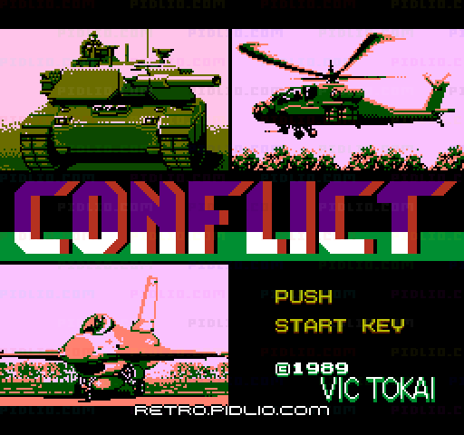 コンフリクトのタイトル画面／ゲームのキャプチャ画像1 ─ pidlio.com