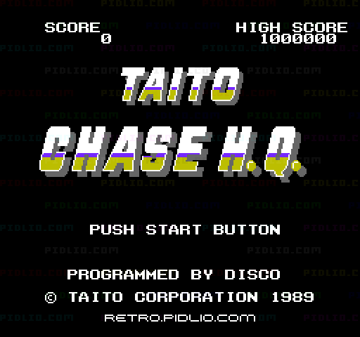 タイトー チェイスH.Q.のタイトル画面／ゲームのキャプチャ画像1 ─ pidlio.com