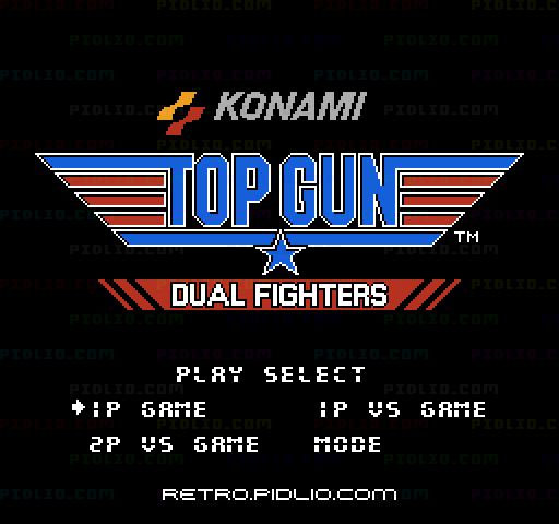 トップガン2 デュアルファイターズのタイトル画面／ゲームのキャプチャ画像1 ─ pidlio.com