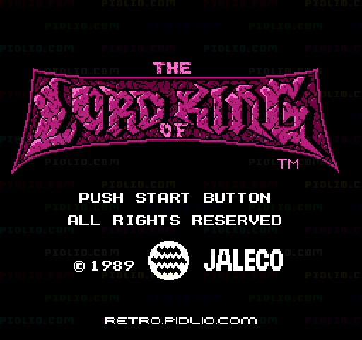 ザ・ロード・オブ・キングのタイトル画面／ゲームのキャプチャ画像1 ─ pidlio.com
