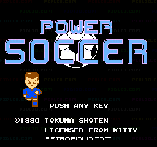 パワーサッカーのタイトル画面／ゲームのキャプチャ画像1 ─ pidlio.com