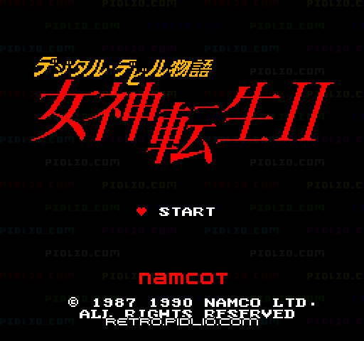 デジタル・デビル物語 女神転生IIのタイトル画面/ゲームのキャプチャ画像1 ─ pidlio.com