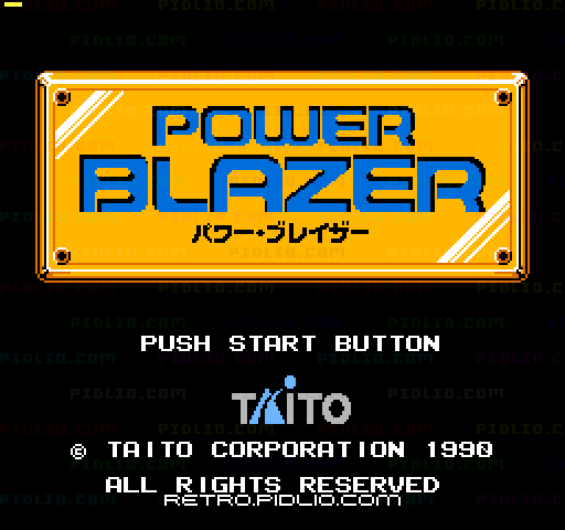 パワー・ブレイザーのタイトル画面/ゲームのキャプチャ画像1 ─ pidlio.com