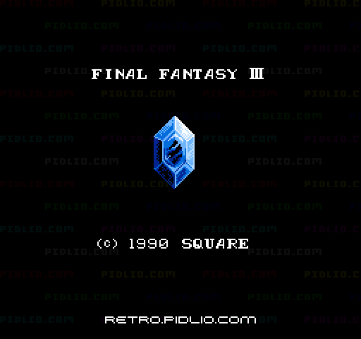 ファイナルファンタジーIIIのタイトル画面/ゲームのキャプチャ画像1 ─ pidlio.com