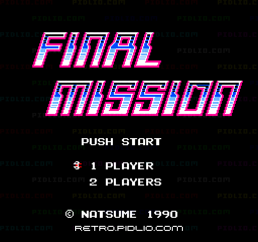 ファイナルミッションのタイトル画面／ゲームのキャプチャ画像1 ─ pidlio.com