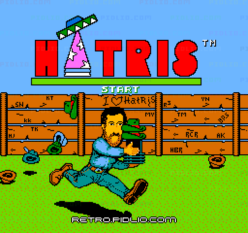 ハットリスのタイトル画面／ゲームのキャプチャ画像1 ─ pidlio.com