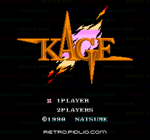 闇の仕事人 KAGEのタイトル画面/ゲームのキャプチャ画像1 ─ pidlio.com